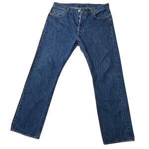 VTG Levis 501 Original Mens Blue Jeans 36x 32 Medium Denim Button Fly Selvedge
